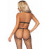 LEG AVENUE - FISCHNETZTOP, G-STRING UND STRUMPFHOSE