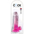 KING COCK - CLEAR REALISTISCHER PENIS MIT KUGELN 15.2 CM ROSA