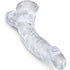 KING COCK - CLEAR REALISTISCH GEBOGENER PENIS MIT 16.5 CM TRANSPARENTEN EIEREN