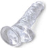 KING COCK - CLEAR REALISTISCHER PENIS MIT EIEREN 16.5 CM TRANSPARENT