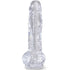 KING COCK - CLEAR REALISTISCHER PENIS MIT EIEREN 16.5 CM TRANSPARENT