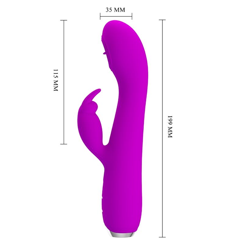 PRETTY LOVE - RACHEL WIEDERAUFLADBARER VIBRATOR MIT STIMULIERENDEN WELLEN LILA