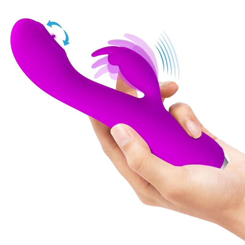 PRETTY LOVE - RACHEL WIEDERAUFLADBARER VIBRATOR MIT STIMULIERENDEN WELLEN LILA