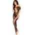 CHILIROSE - CR 3525 BODYSTOCKING MIT SCHRITTFREIEN SCHWARZ S/M
