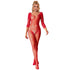 SUBBLIME - 952419 NETZ-BODYSTOCKING MIT DIAMANTEN LANGARM ROT EINE GRÖSSE