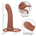CALEXOTICS - MAXX RIBBED DUAL PENETRATOR 10 VIBRATIONEN BRAUN