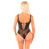 LEG AVENUE - DIAMOND FISHNET BODYSUIT SCHWARZ EINHEITSGRÖSSE