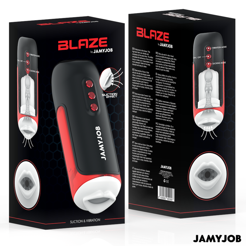 JAMYJOB - BLAZE AUTOMATISCHER MUNDMASTURBATOR 5 MODI STIMULIERENDE WELLEN UND VIBRATION