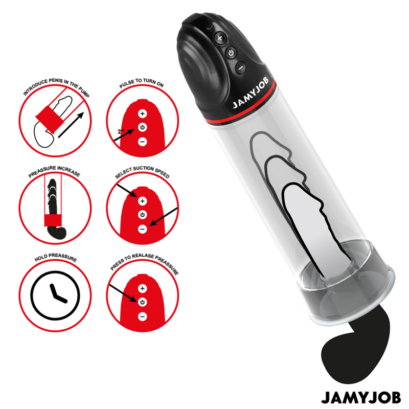 JAMYJOB - XPAND AUTOMATISCHE PUMPE 3 STUFEN STIMULIERENDER WELLEN GRAU