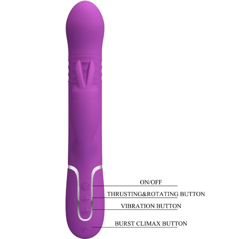 PRETTY LOVE - COALE 4 IN 1 MULTIFUNKTIONS-RABBIT-VIBRATOR LILA