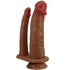 PRETTY LOVE - HULBERT DOPPELTER REALISTISCHER DILDO MIT VIBRATION MULATO
