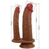 PRETTY LOVE - HULBERT DOPPELTER REALISTISCHER DILDO MIT VIBRATION MULATO