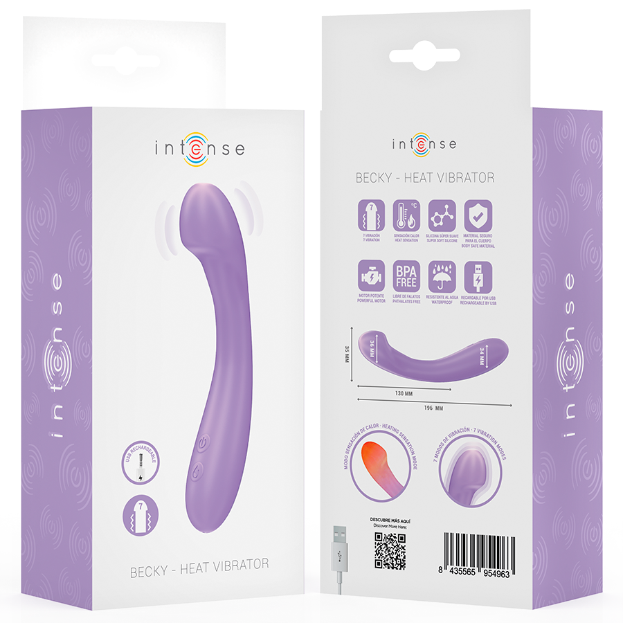 INTENSE - BECKY VIBRATOR 19 CM HEIZBAR 7 VIBRATIONEN LILA