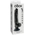 KING COCK - VIBRIERENDER DILDO MIT HODEN 23 CM SCHWARZ