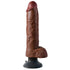 KING COCK - VIBRATORDILDO MIT HODEN 25.5 CM BRAUNE FARBE