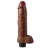 KING COCK - VIBRATORDILDO MIT HODEN 25.5 CM BRAUNE FARBE