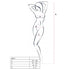 PASSION - WOMAN BS017 WEISSER BODYSTOCKING, EINE GRÖSSE