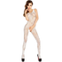PASSION - WOMAN BS020 WEISSER BODYSTOCKING, EINE GRÖSSE