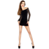 PASSION - WOMAN BS025 BODYSTOCKING SCHWARZ KLEIDERSTIL EINE GRÖSSE