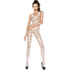 PASSION - WOMAN BS045 WEISSER BODYSTOCKING, EINE GRÖSSE