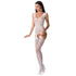PASSION - WOMAN BS062 WEISSER BODYSTOCKING, EINE GRÖSSE