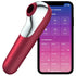 SATISFYER - DUAL LOVE VIBRATOR UND SAUGER MIT PULSIERTER LUFT ROT